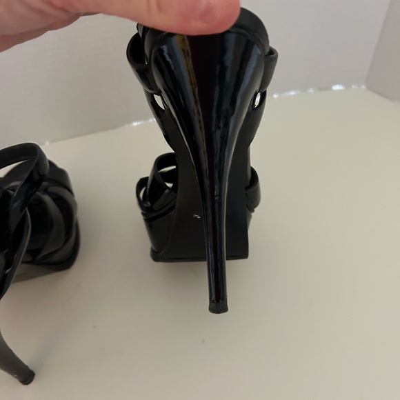 YSL platform heels in black, size 7 - Picture 7 of 13